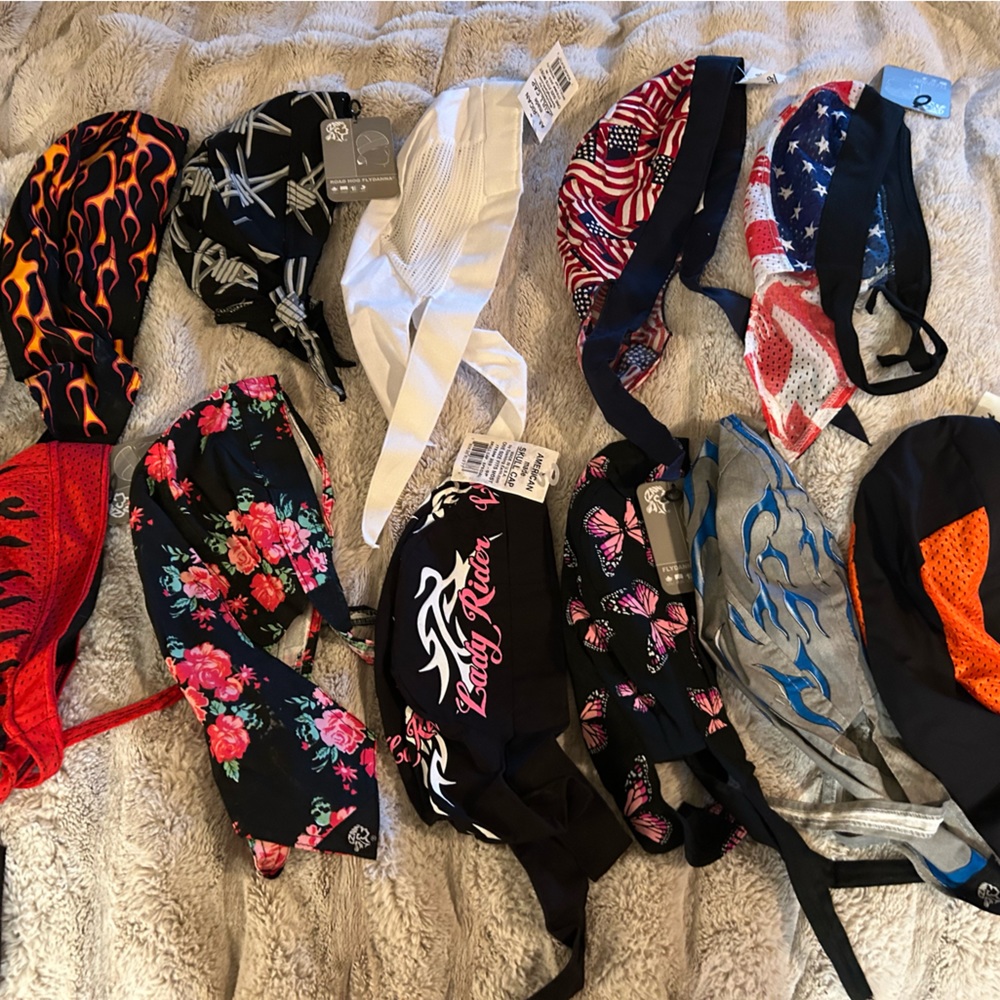 Lot of 11 NEW American Made Skull Caps